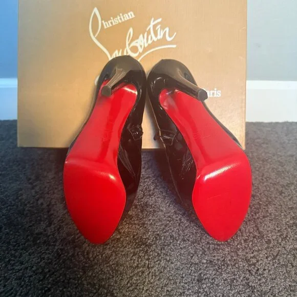 CHRISTIAN LOUBOUTIN Patent Leather Moulage 140 Booties - Picture 1 of 7